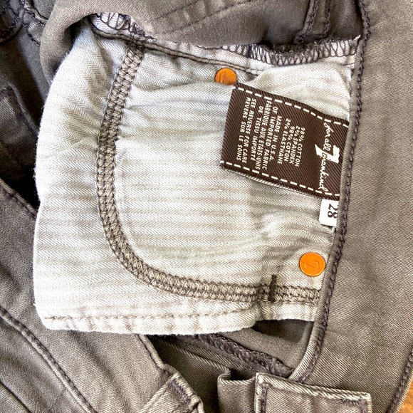 NWOT 7 for all Mankind Olive/Gray Jean - Picture 10 of 10